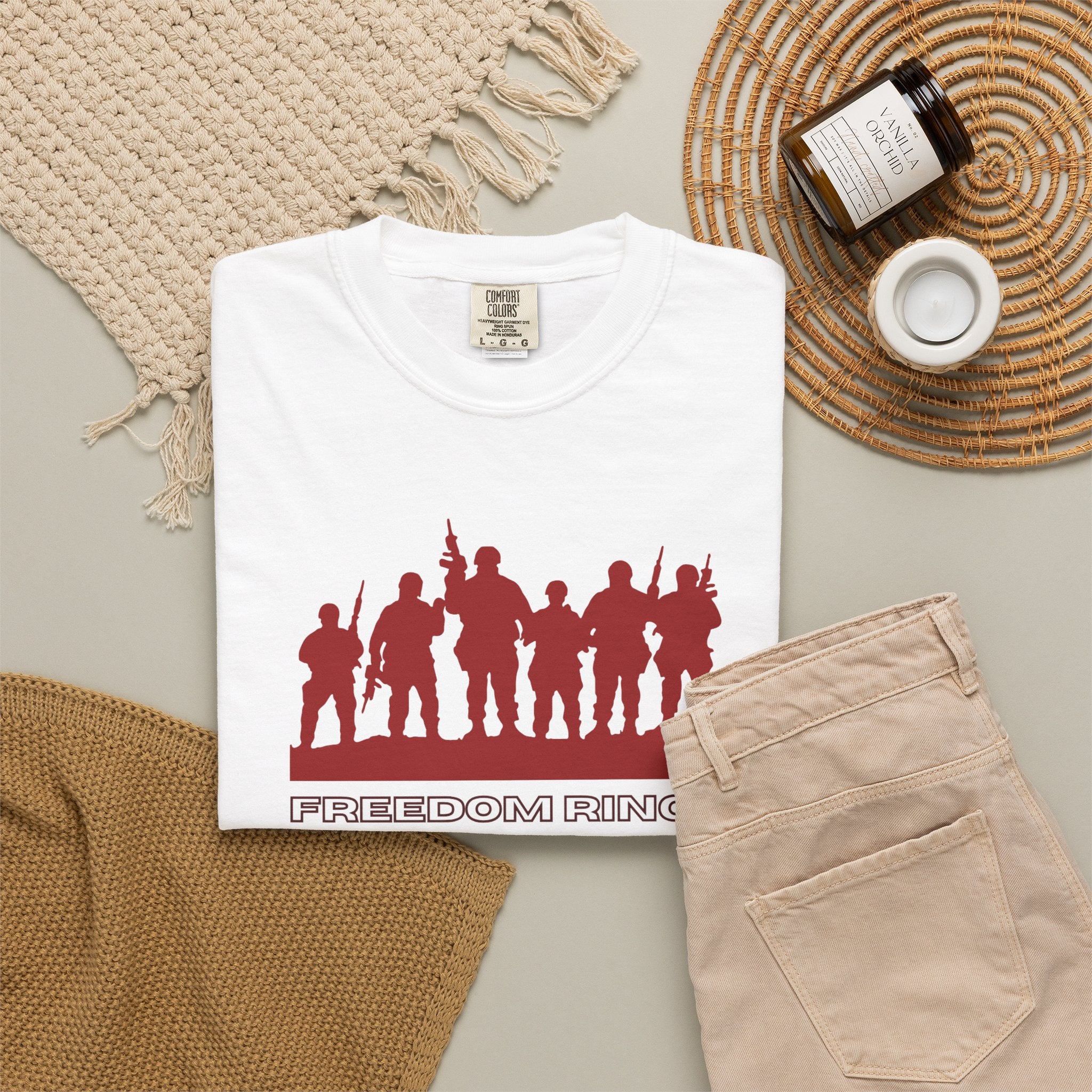T-Shirt — 'American Heroes' Silhouette Design (Veteran & Military Tribute)